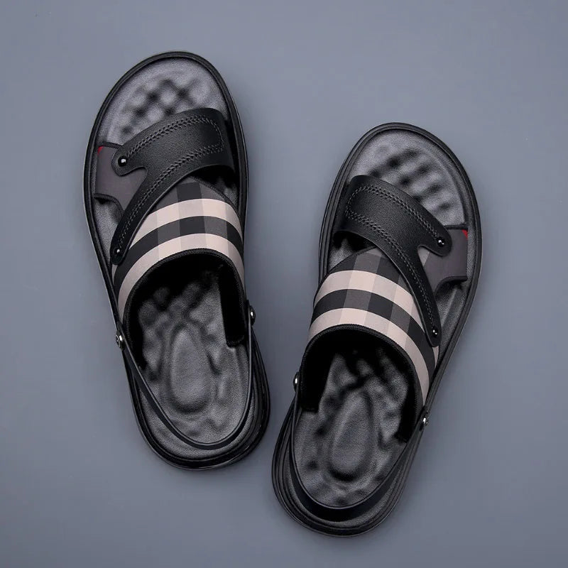Non-Slip Leisure Breathable Leather Sandals