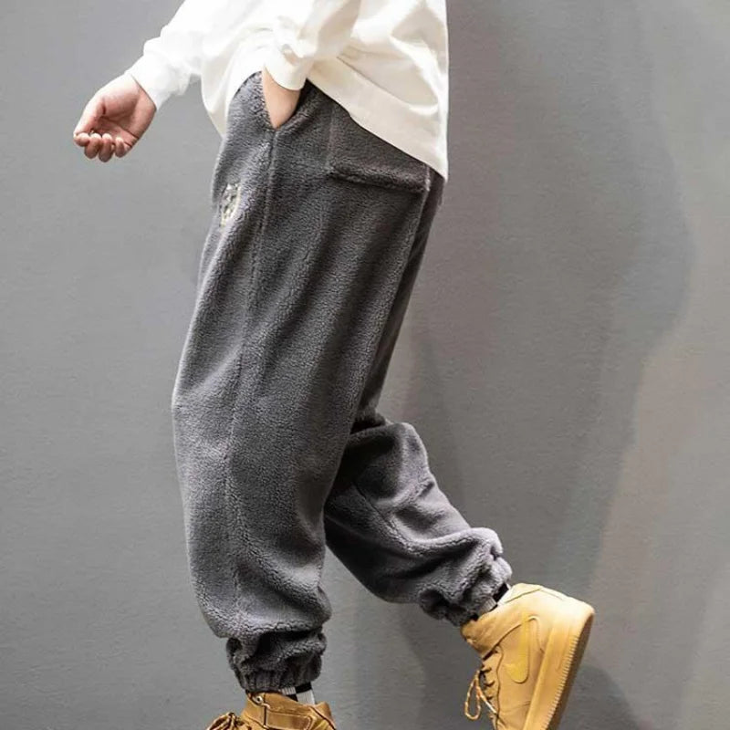 Y2k Embroidery Loose Fleece Sweatpants