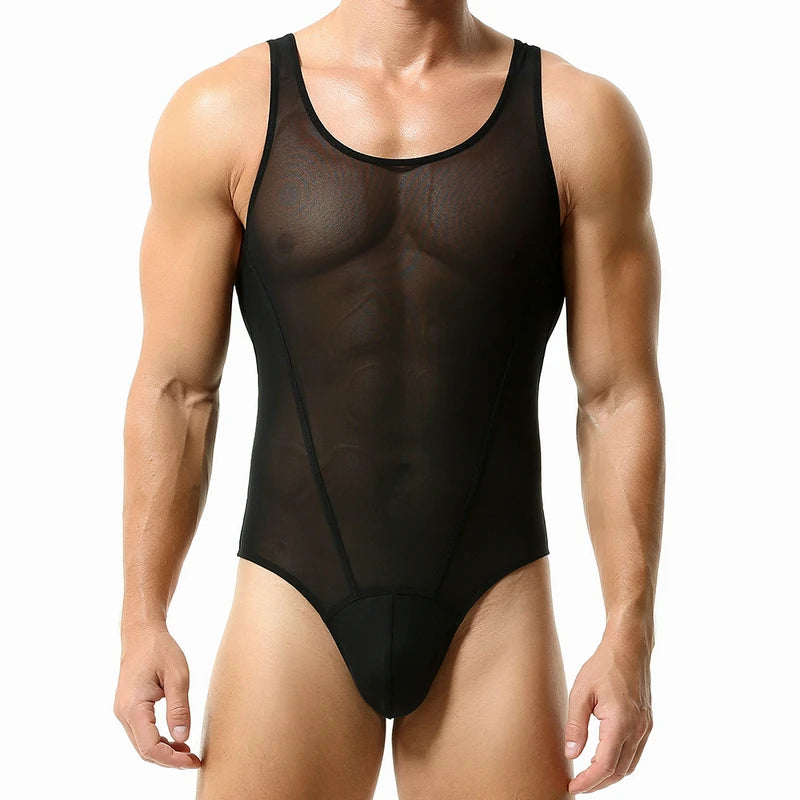 Men's See-Through Bodysuit