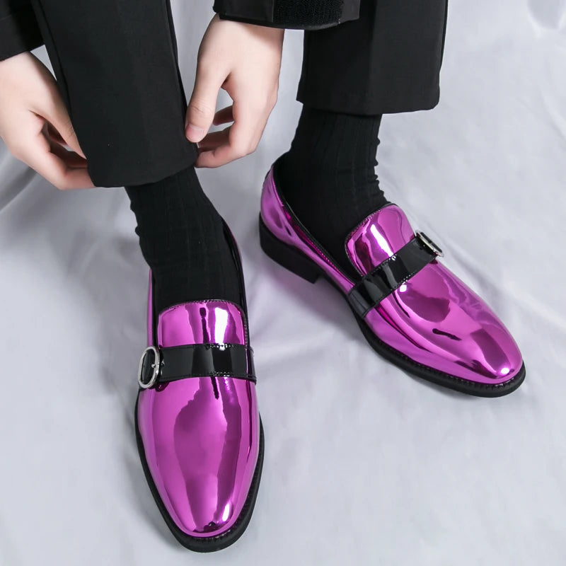 Elegant O-Buckle Slip-On Loafers