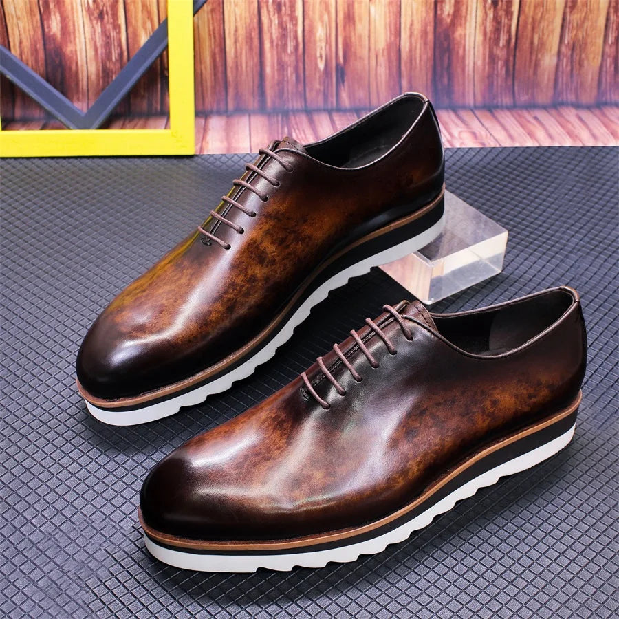 Leather Glossy Non-Slip Sole Shoes