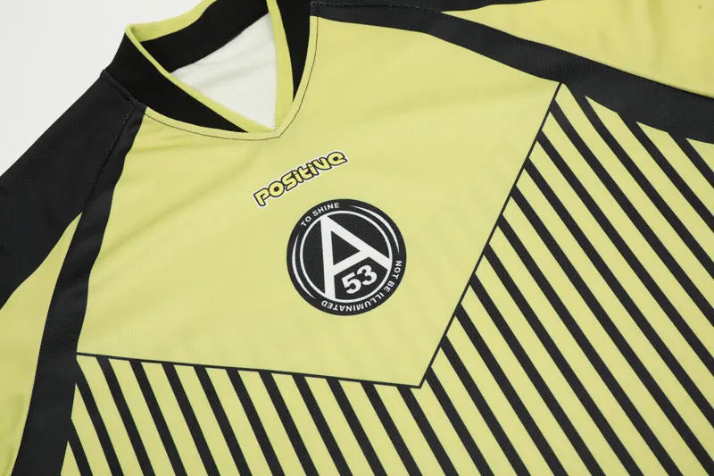 Retro Vertical Stripes V-Neck T-Shirt