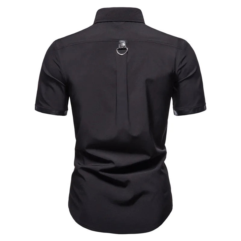 Gothic Rivet Short Sleeve Men's Shirt