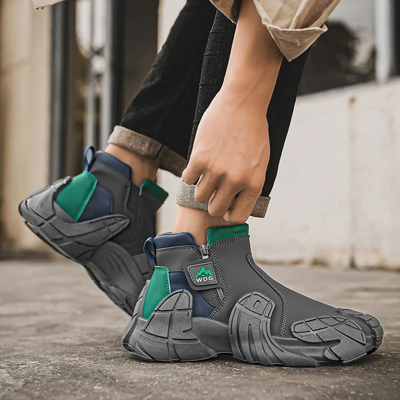 Urban Techwear Slip-On Ankle Boots