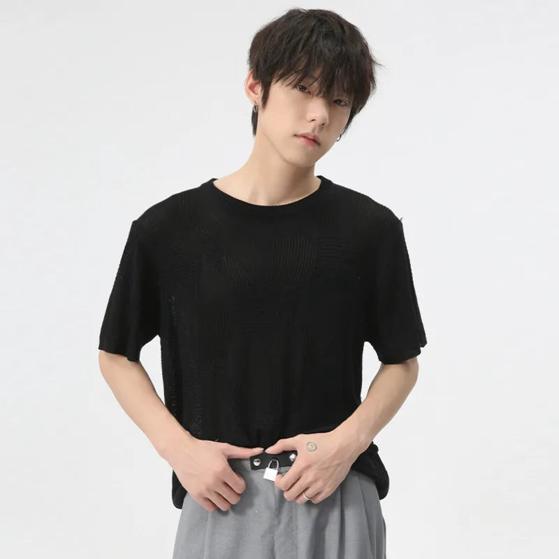 Broadcloth Loose Casual Round Neck T-Shirt