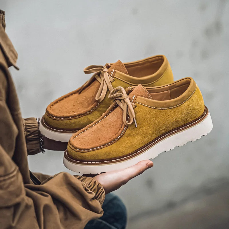 Two-Tone Suede Casual Shoes