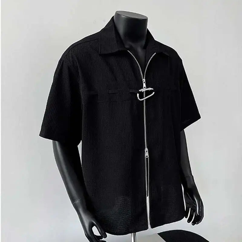 Solid Carabiner Screw Decor Shirt