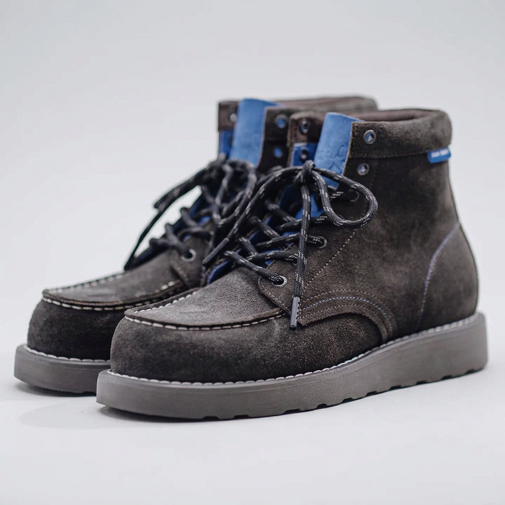 Retro Dark Brown Chunky Work Boots