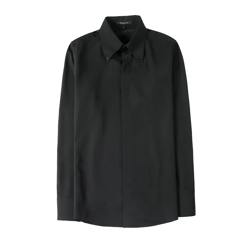 Solid Concealed Placket Shirt