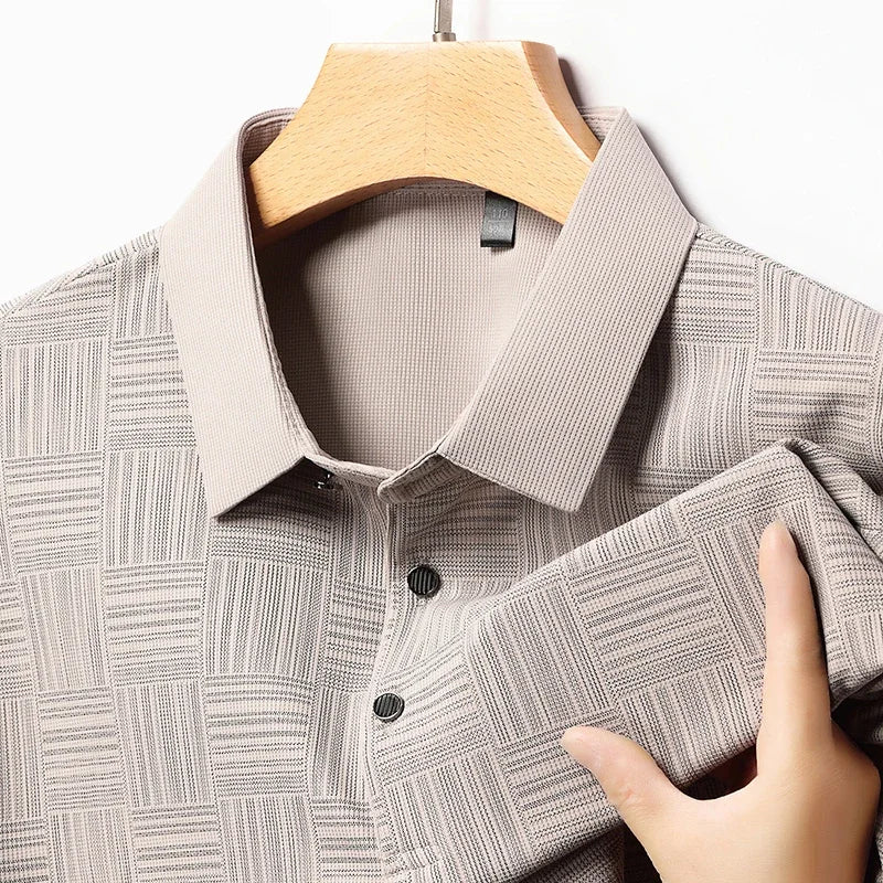 Printed Business Casual Style Polo Shirt