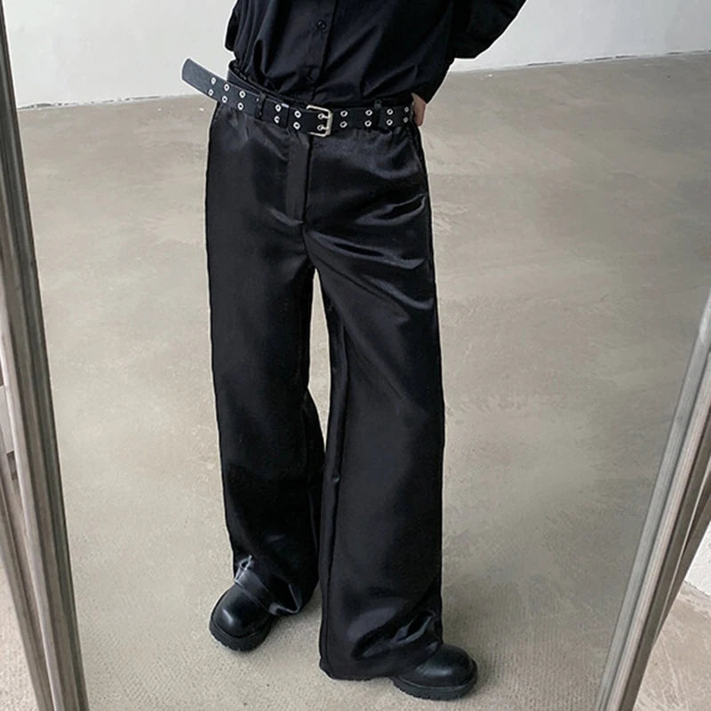 Casual Solid Color Loose Straight Fit Pants