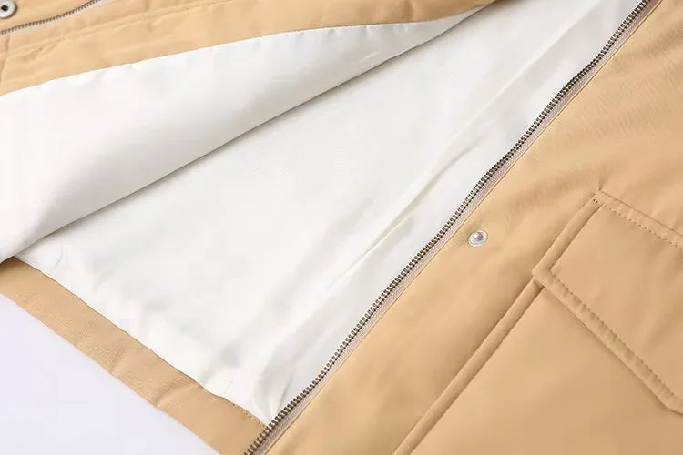 Contrast Color Multi Pocket Jacket