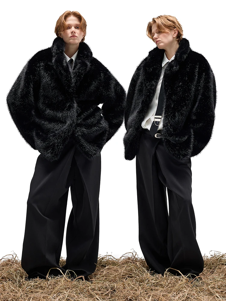 Winter Thick Warm Hairy Faux Fur Jacket