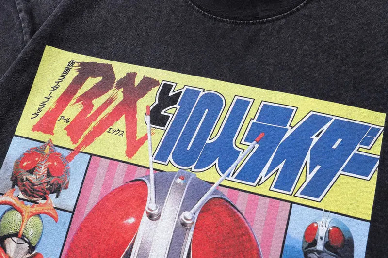 Vintage Anime Black 90s Loose T-Shirt