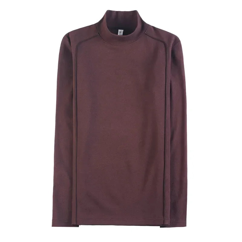 Solid Color Long Sleeve Slim Fit T-Shirt