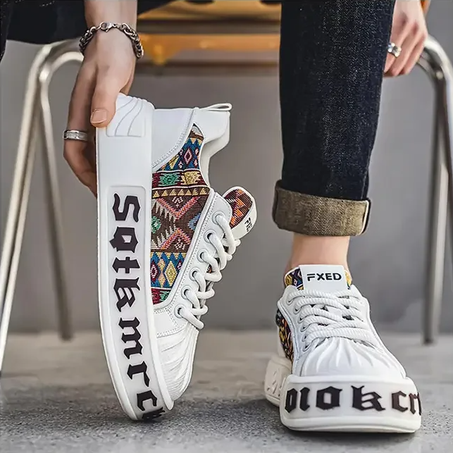 Letter Graving Bottom Chunky Sneakers
