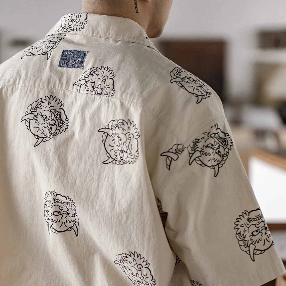 Loose Short Sleeve Printed Shirt