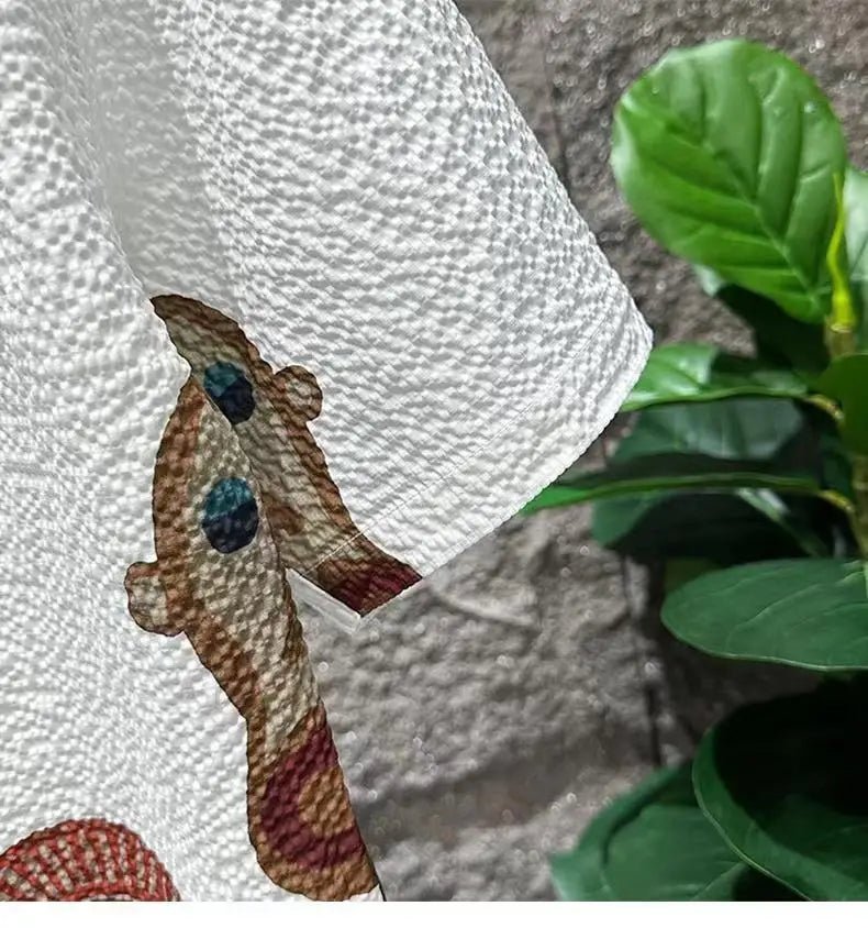 Solid Graphic Printed Loose Shirt