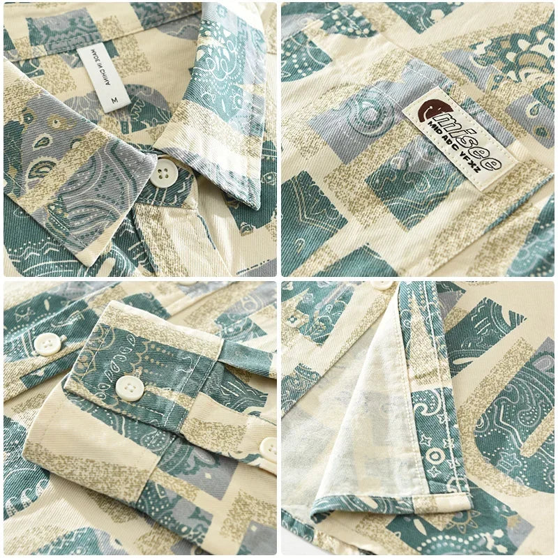 Letter Printed Contrast Long Sleeve Shirt