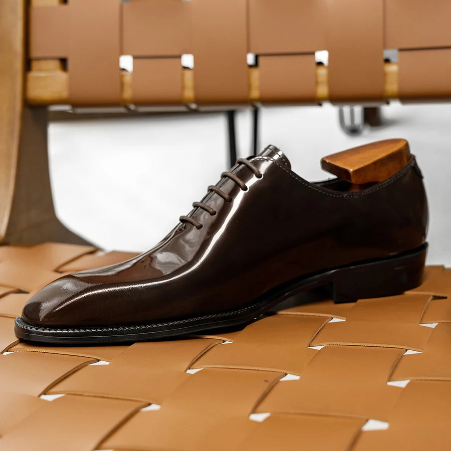Shiny Elegant Leather Dress Oxfords Shoes