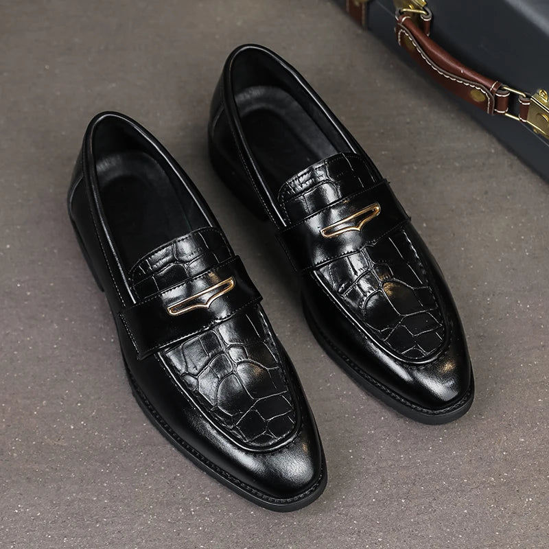 Handmade PU Leather Casual Loafers