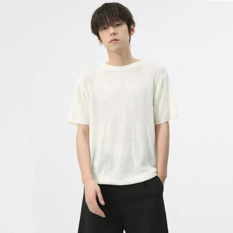 Broadcloth Loose Casual Round Neck T-Shirt