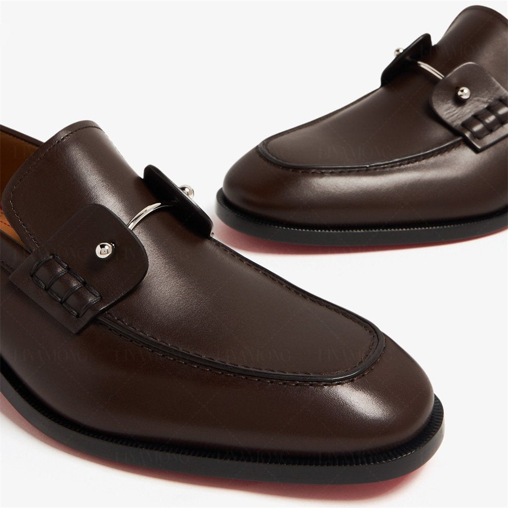 Silver Metallic Pin Casual Loafers