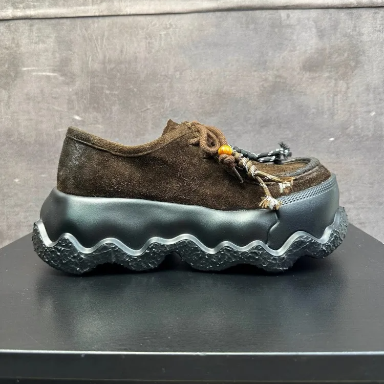 Thick Soled Suede Bohem Loafers