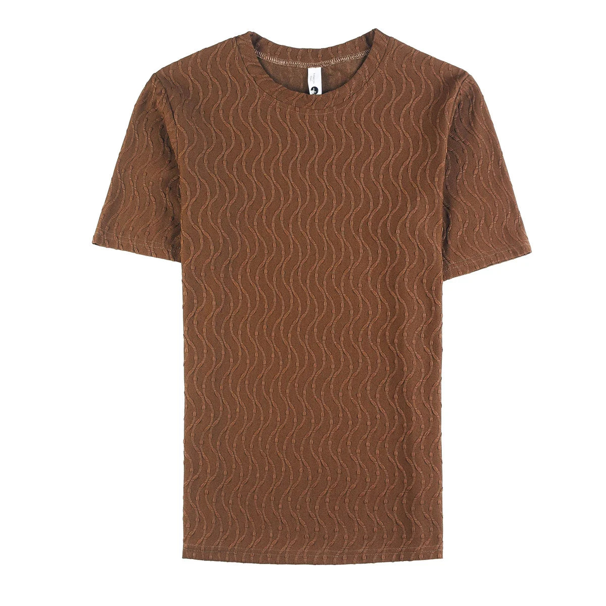 Slim-Fit Striped Ruffian Fashion T-Shirt