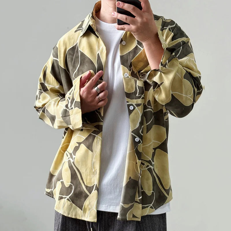 Floral Printed Abstract Striped Casual Shirts