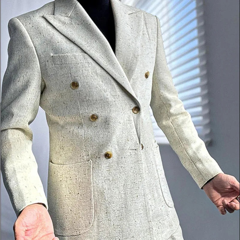 Apricot Double Breasted Men's Blazer