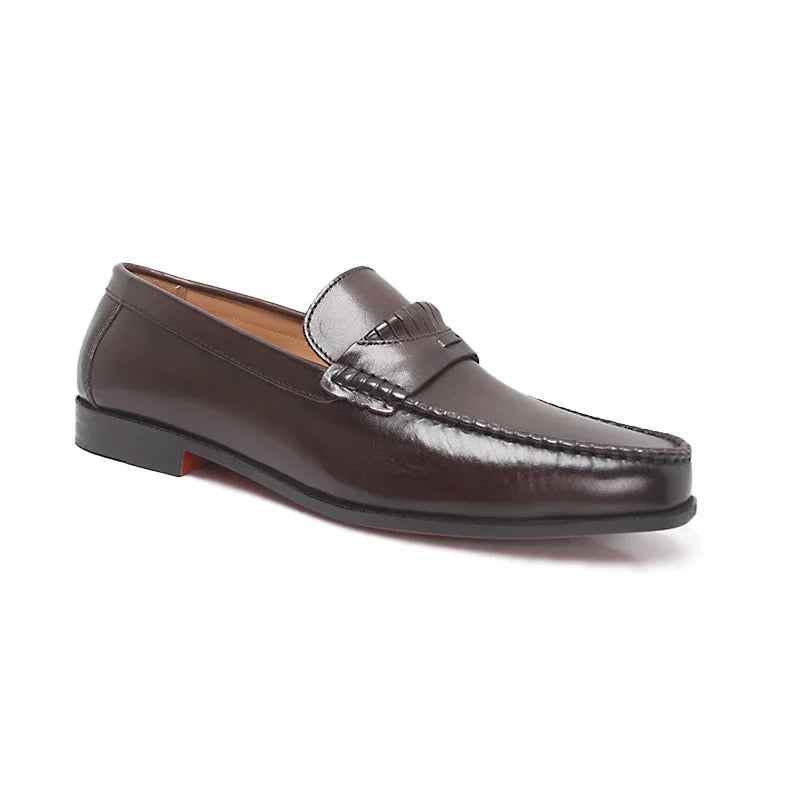 Casual Glossy Genuine Leather Loafers
