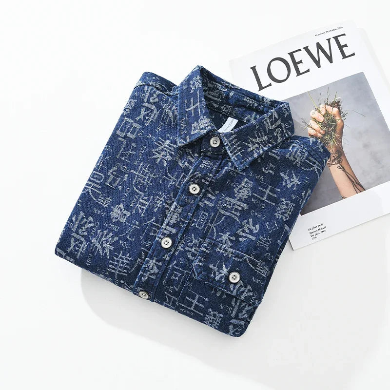 Chinese Elements Button Cotton Shirt