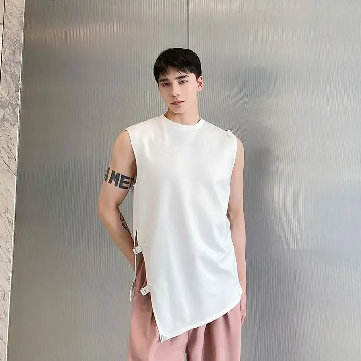 Adjustable Button Buckle Design T-Shirt