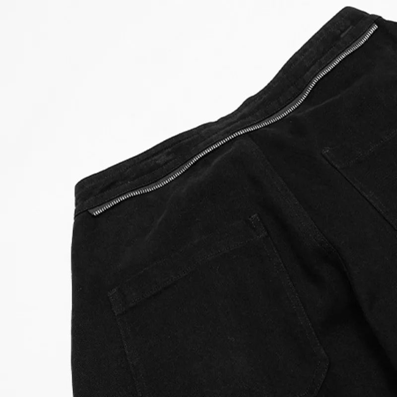 Detachable Plaid Spliced Thickened Straight Jeans