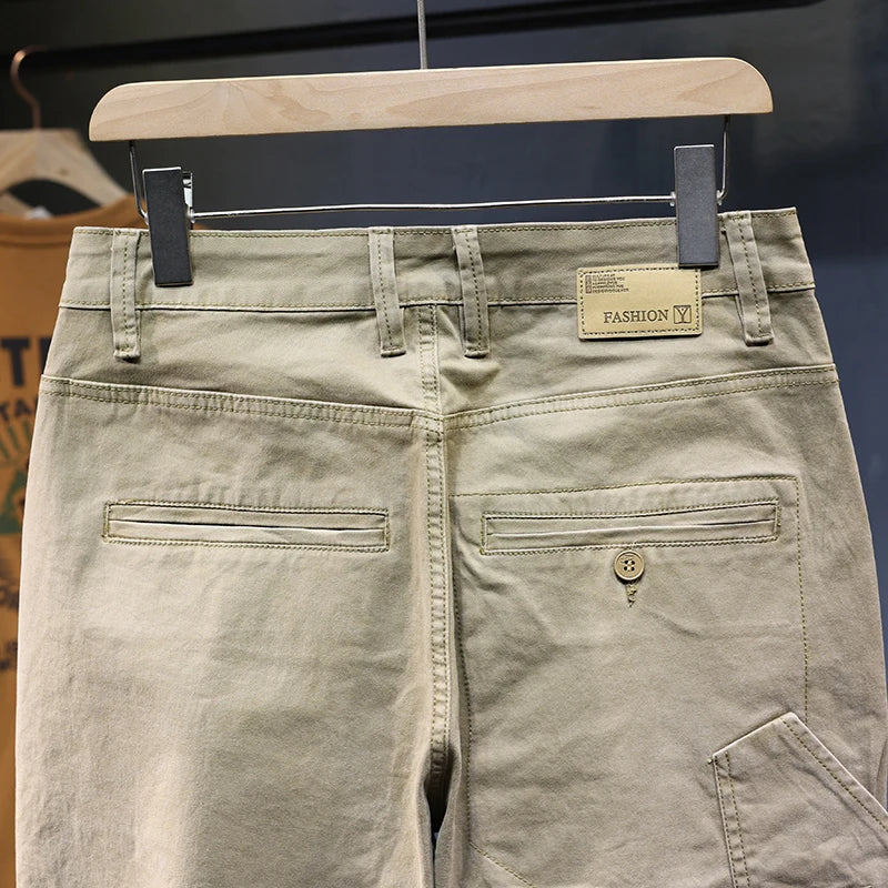 Side Pockets Casual Cotton Pants