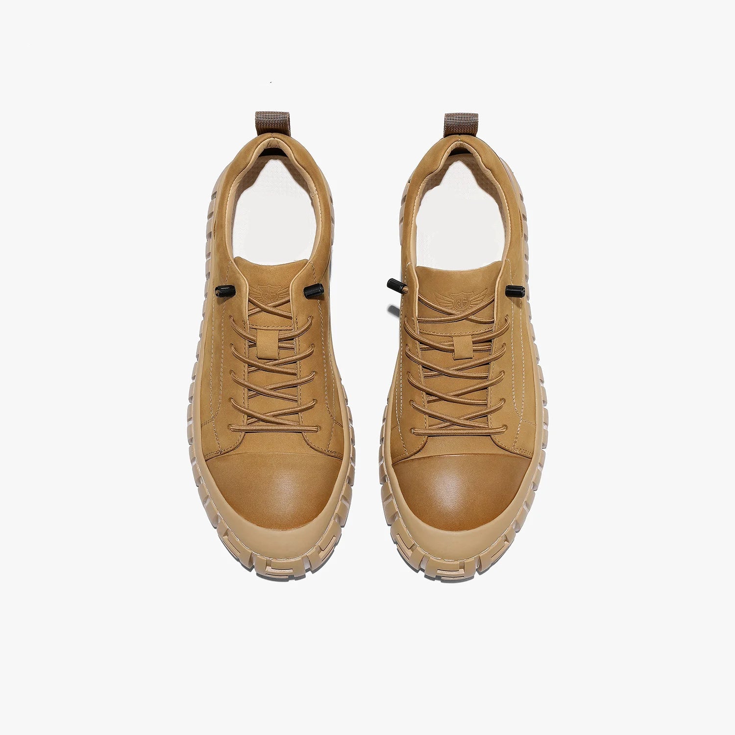 Chunky Sole Leather Sneakers