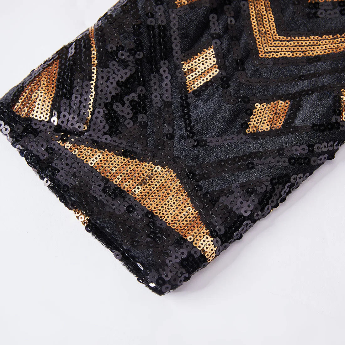 Black Gold Sequins Party Club Blazer