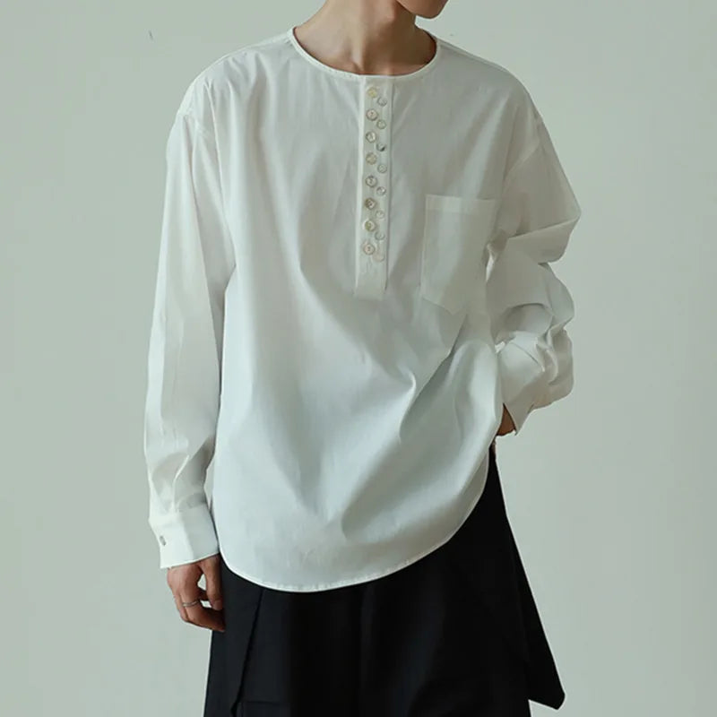 Casual Loose White Long Sleeve T-Shirt