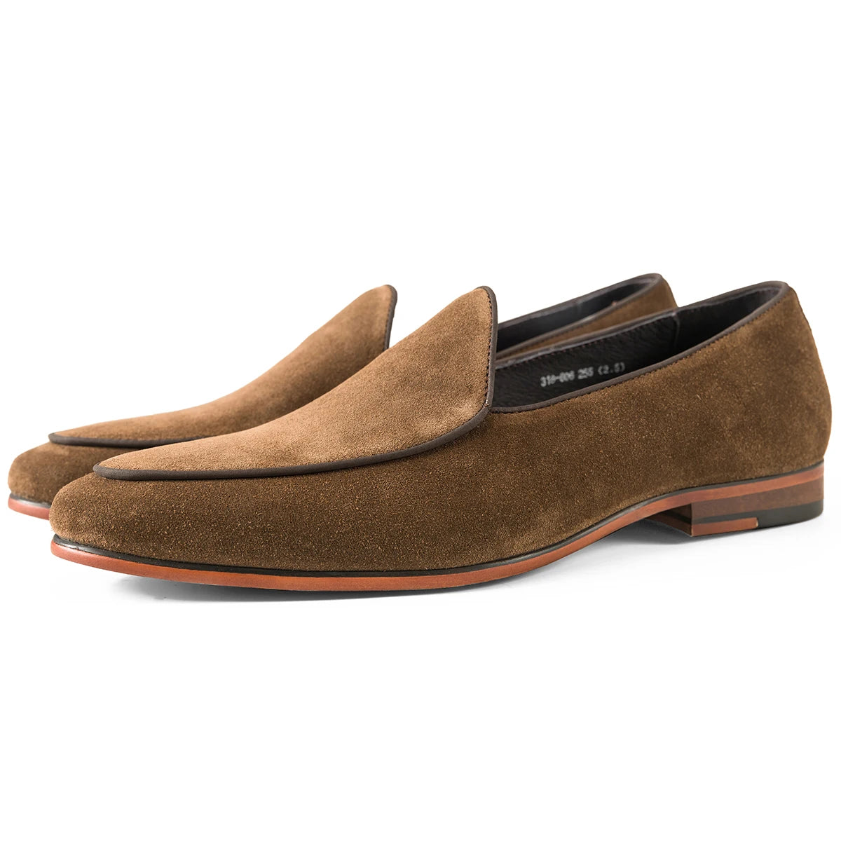 Solid Suede Almond Toe Loafers