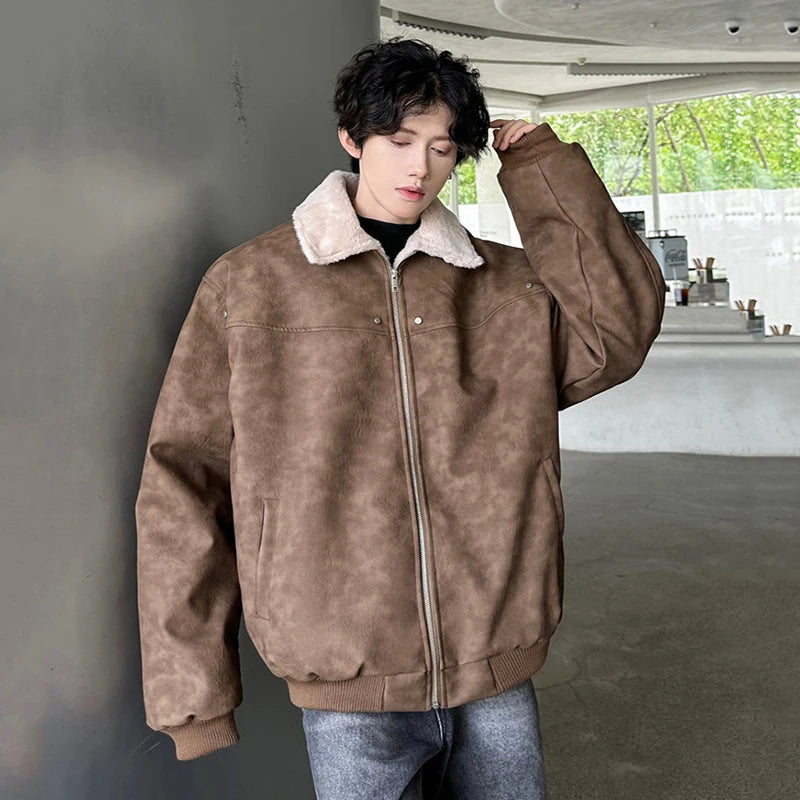 Street Casual Tie-dye Turn-down Jacket