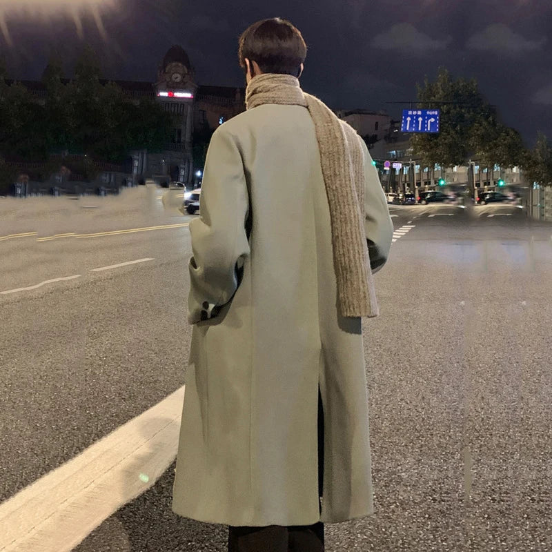 Irregular Woolen Fake Two Pieces Coat