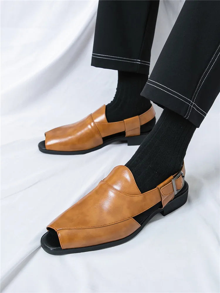 Summer Fashion Peep Toe Buckle Shoes