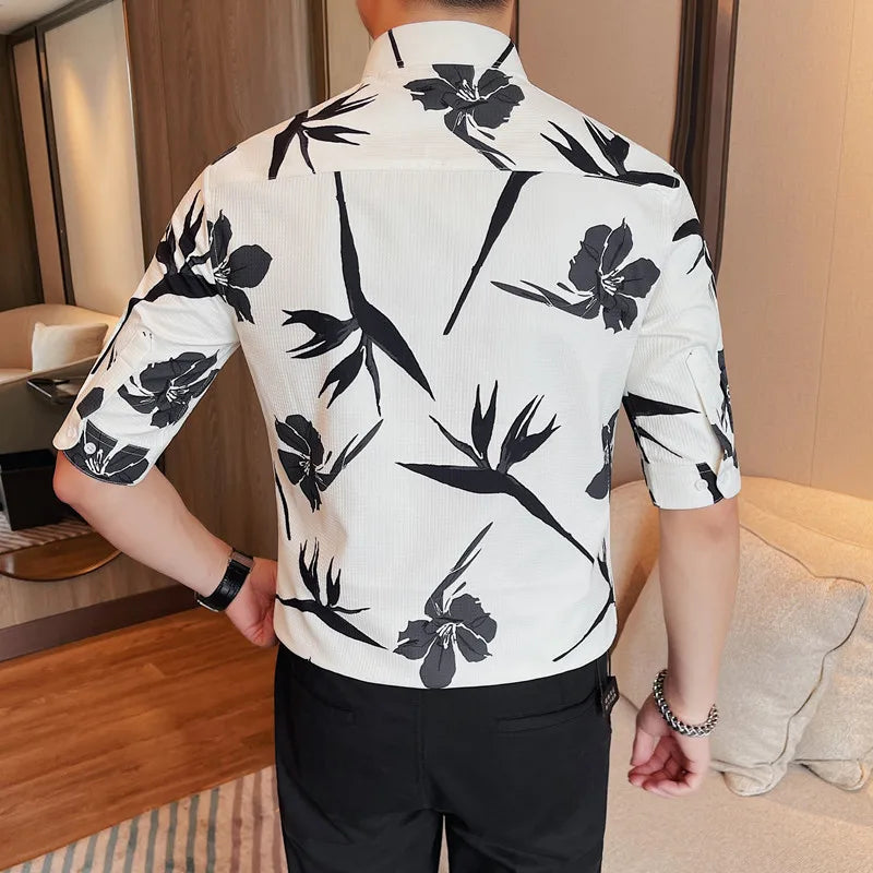 Floral Medium Sleeved Casual Shirt