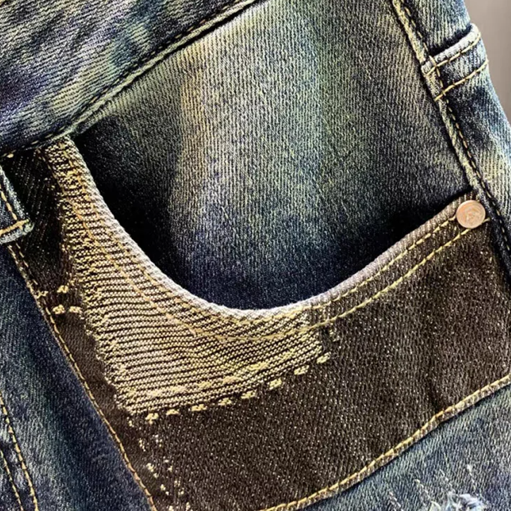 Distressed Washes Ripped Men's Jeans