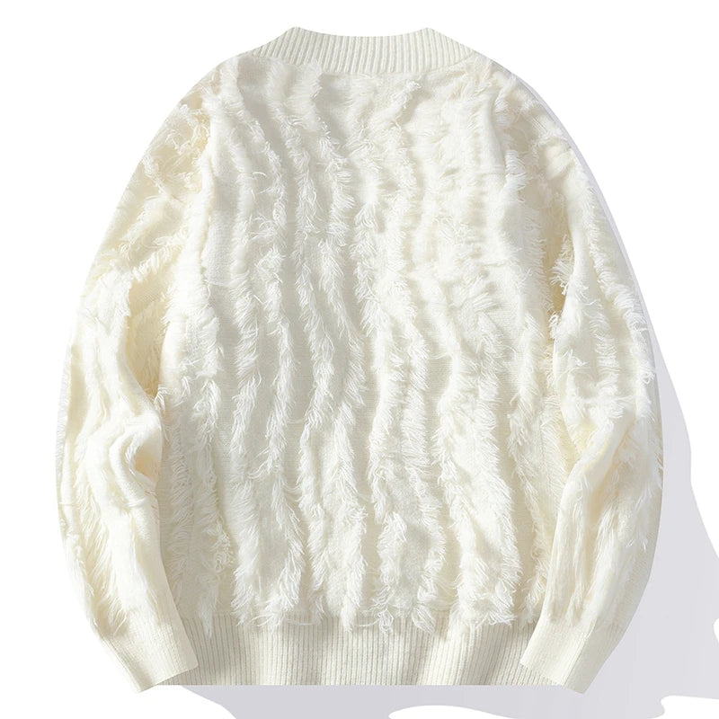 Vintage Knitted Tassel Loose Cardigan