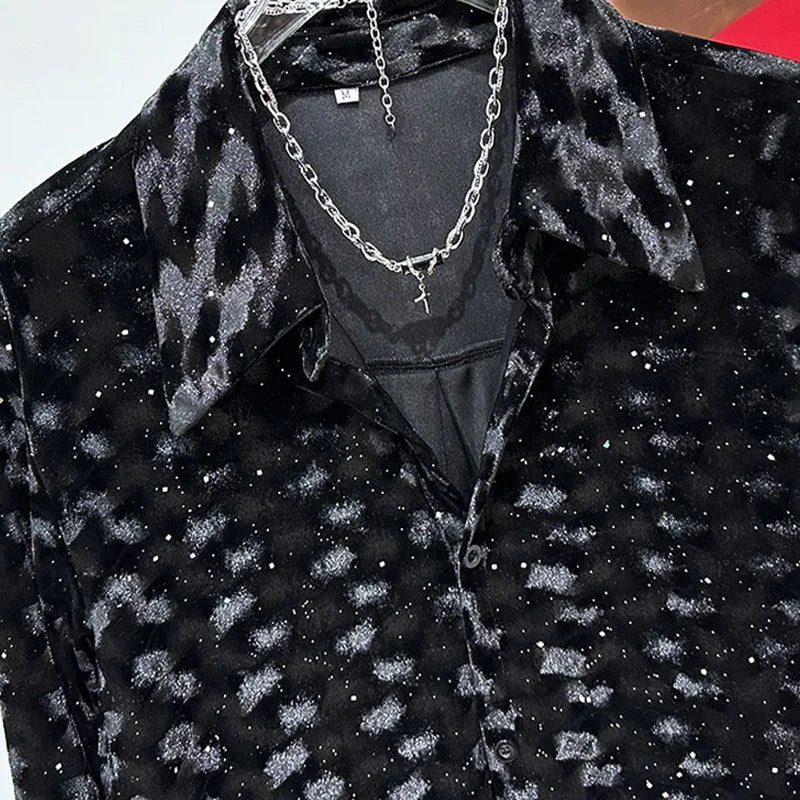 Fashion Velvet Design Versatile Shirt