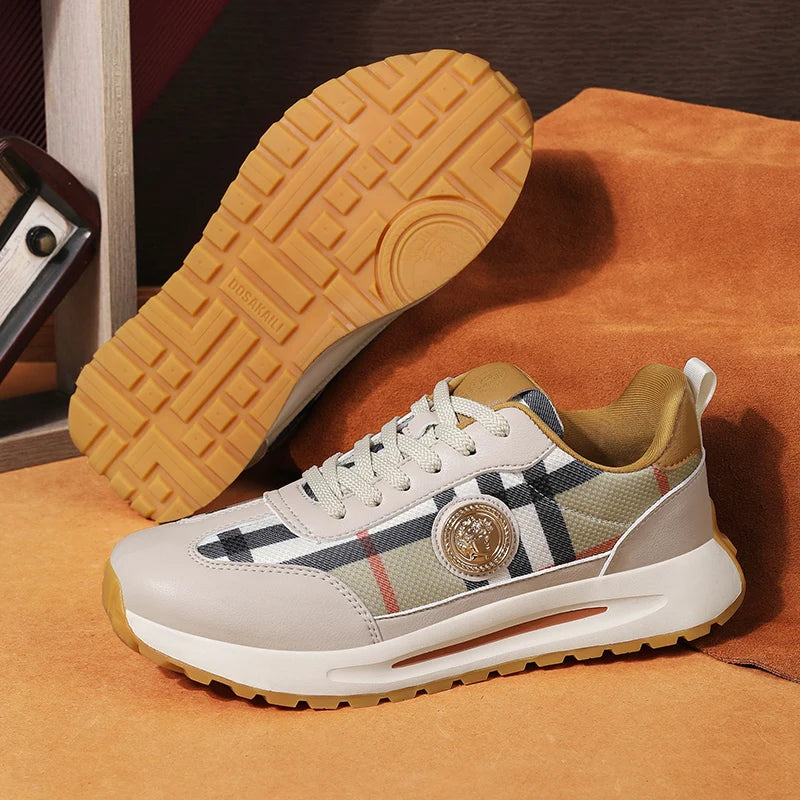 Monarch Plaid Street Style Sneakers