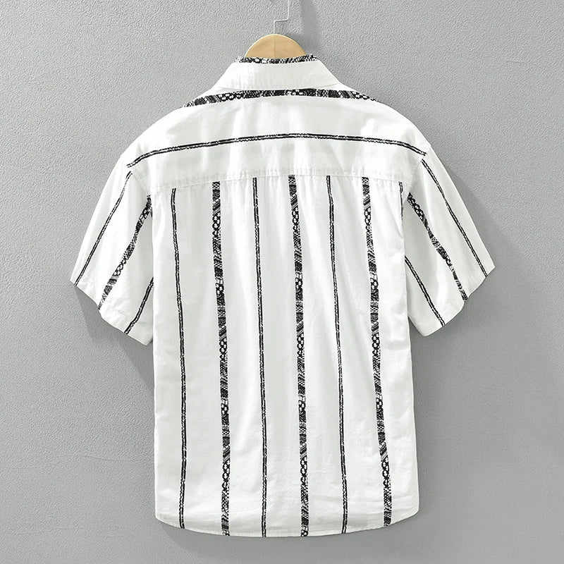 Striped Casual Turn-Down Collar Shirt