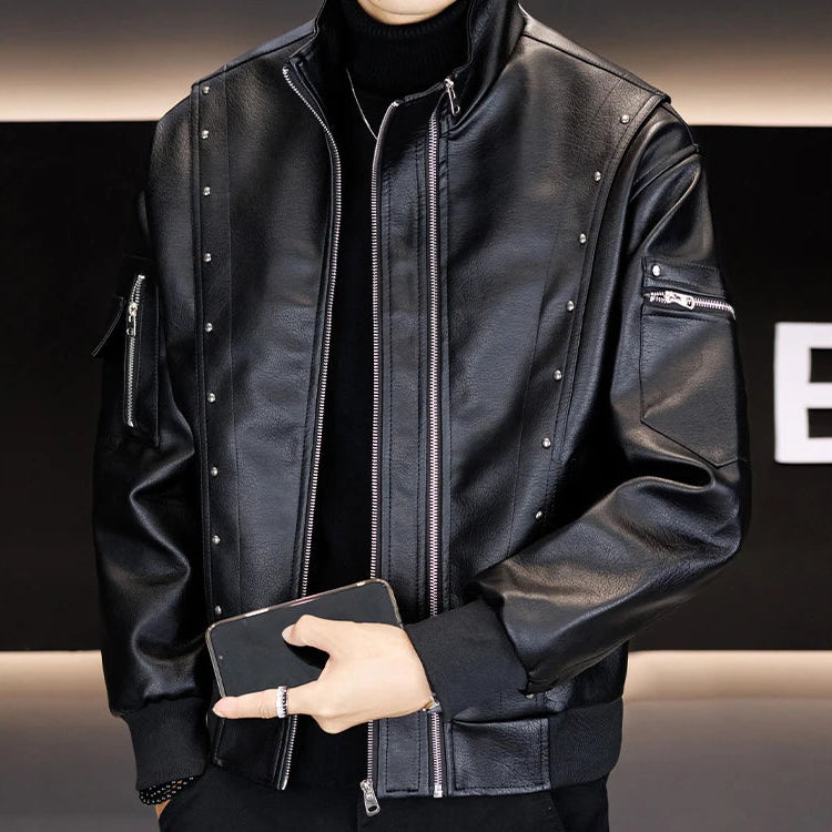 Winter Fleece Warm PU Leather Jacket